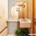 Ver imagem 1 de Papel de Parede Lavavel para Banheiro Revestimento Brilho Elegant Diamond - 0,58 x 1,00m
