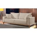 Ver imagem 2 de Sofá Aquiles 1,60m Veludo Bege Claro