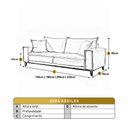 Ver imagem 3 de Sofá Aquiles 1,60m Veludo Bege Claro