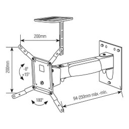 Suporte para Tv Led, Lcd, Plasma, 3d e Smart Tv de 10” a 37” – Sbrp231 Brasforma - 3
