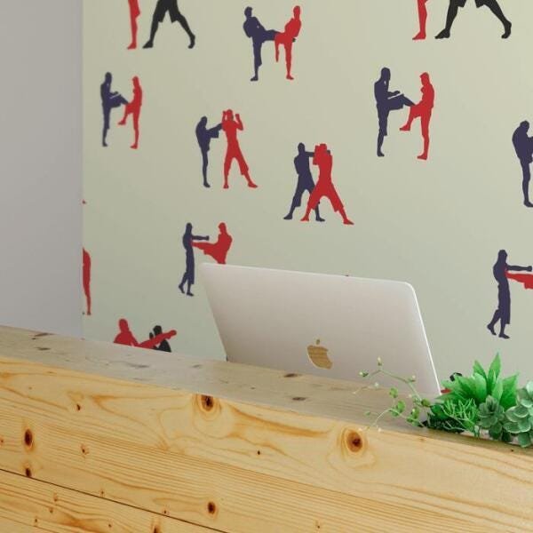 Papel De Parede Adesivo Vinílico Lavável Academia C5021 - 1
