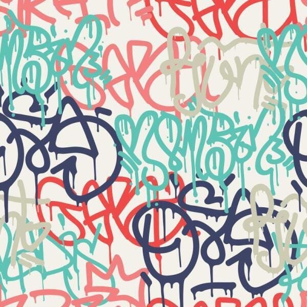 Papel De Parede Adesivo Grafite Teen Vinílico C4992 - 2