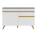 Ver imagem 5 de Gabinete Banheiro 2 Portas e 1 Gaveta Retrô 120cm Multimóveis FG5025 Branco