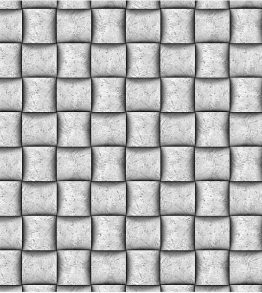 Quadrados 3D - Papel de Parede - 0,58 x 2,50m - 2