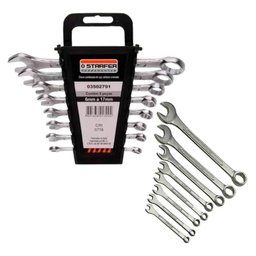 Jogo Chave Combinada Boca Estrela 6 A 17mm Resistente 8 Pcs - 8