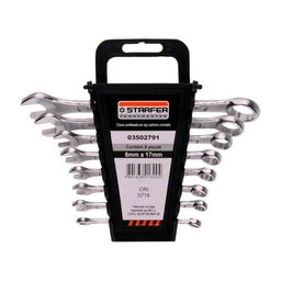 Jogo Chave Combinada Boca Estrela 6 A 17mm Resistente 8 Pcs - 6