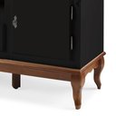 Ver imagem 5 de Conjunto Rack 60503m + Painel 50513 para Sala Pés Luiz Xv 2 Gavetas 2 Portas - Preto/imbuia