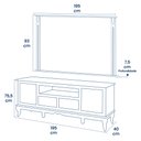 Ver imagem 6 de Conjunto Rack 60503m + Painel 50513 para Sala Pés Luiz Xv 2 Gavetas 2 Portas - Preto/imbuia