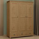 Ver imagem 2 de Guarda Roupa 3p 2g Madeira Maciça 136 Cm 9104 Freijo Milani Store