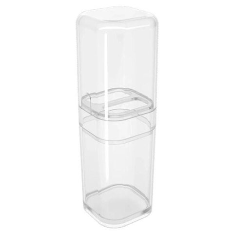 Porta Escova Splash Com Tampa Cristal Coza