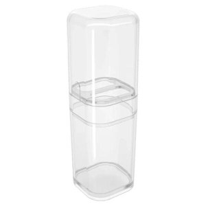 Porta Escova Splash Com Tampa Cristal Coza