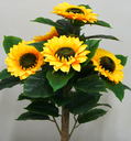 Ver imagem 2 de Arvore Realista Planta Girassol 5 Flores 95cm Artificiais