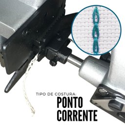 Máquina de Costurar Fechar Boca Saco Sacaria 110V Fechadeira Industrial Portátil Importway 127V IWMC - 5