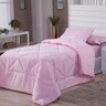 Edredom Solteiro Dupla Face Aconchego 4 Peças 150 Fios Lilás - 1