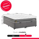 Ver imagem 3 de Cama Box Baú Queen Bipartido + Colchão Life D33 Pillow Top 61x158x198cm - Cinza - e-Shop Casa