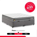 Ver imagem 4 de Cama Box Baú Queen Bipartido + Colchão Life D33 Pillow Top 61x158x198cm - Cinza - e-Shop Casa
