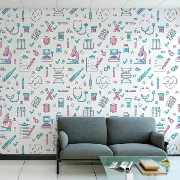 Papel De Parede Adesivo Vinílico Lavável Clínica C5040 - 1