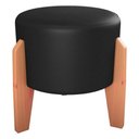 Ver imagem 1 de Puff Decorativo para Sala Luxo 44x44 Cm Corano Preto Milani Store
