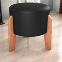 Ver imagem 6 de Puff Decorativo para Sala Luxo 44x44 Cm Corano Preto Milani Store