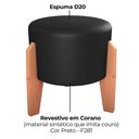 Ver imagem 5 de Puff Decorativo para Sala Luxo 44x44 Cm Corano Preto Milani Store
