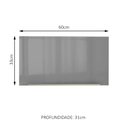 Ver imagem 2 de Armário Aéreo Madesa Lux 60 cm 1 Porta Basculante Branco/Cinza Cor:Branco/Cinza