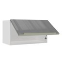 Ver imagem 4 de Armário Aéreo Madesa Lux 60 cm 1 Porta Basculante Branco/Cinza Cor:Branco/Cinza