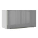 Ver imagem 1 de Armário Aéreo Madesa Lux 60 cm 1 Porta Basculante Branco/Cinza Cor:Branco/Cinza