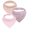 Babador Bandana Para Bebê Kit Com 3 Unidades Flores - 1