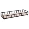 Bandeja Retangular de Metal com Fundo em MDF Preto Fosco - 3