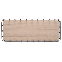 Bandeja Retangular de Metal com Fundo em MDF Preto Fosco - 4