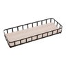 Bandeja Retangular de Metal com Fundo em MDF Preto Fosco - 1