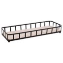Ver imagem 3 de Bandeja de Metal com Fundo MDF Retangular Preto Lavabo / Bar 30,5x11,5x4,5cm | Casa Del Grande