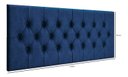 Ver imagem 2 de Cabeceira Painel Capitonê Estofada Cama Casal 1,40 - Azul