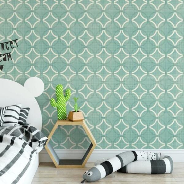 Papel de Parede Infantil Adesivo Lavável Geométrico C4364 - 1