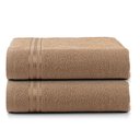 Ver imagem 1 de Kit 2 Unidades Toalha de Banho 100% Algodão - 260g (Marrom Nóz)