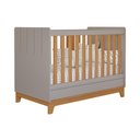 Ver imagem 2 de Berço Americano 2 em 1 100% MDF para Colchão 130x70cm Multimóveis Crper-BER002 Madeirado/Bege