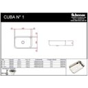 Ver imagem 2 de Cuba de Aço Inox Nº1F 460x300x140mm