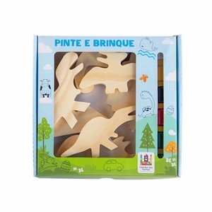 Kit Com 6 Peças Dinossauro Para Colorir