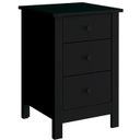 Ver imagem 1 de Mesa de Cabeceira 3 Gavetas 40 cm DM113 Preto Dtall