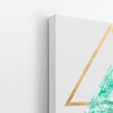 Ver imagem 3 de Folhas e Formas Geométricas Triângulo Quadro Canvas 140x90cm