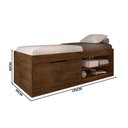 Ver imagem 4 de Cama Bau Solteiro Com Sapateira Embutida Malbec Vanessa Framar