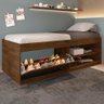 Cama Bau Solteiro Com Sapateira Embutida Malbec Vanessa Framar - 1