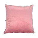 Ver imagem 1 de Almofada Veludo Paris 50x50cm Rosa - Capa com enchimento