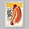 Quadro Cozinha Hot Dog Extra Grande - 20x30cm - Moldura Padrão Branco - 1