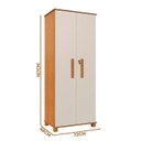 Ver imagem 2 de Armário Multiuso 2 Portas com Chave Dallas Cinamomo/off White