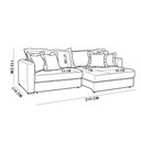 Ver imagem 7 de Sofá 3 Lugares Retrátil Reclinável para Sala de Estar 210cm Missouri K01 Veludo Bege - Lyam Decor