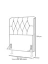 Ver imagem 5 de Cabeceira Estofada para Cama Box Sirius 90 para Cama de Solteiro Couro Artificial Branco Aradecor