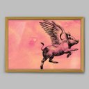 Ver imagem 1 de Quadro Cozinha Bacon Divino - 90x60cm - Moldura Caixa Madeira