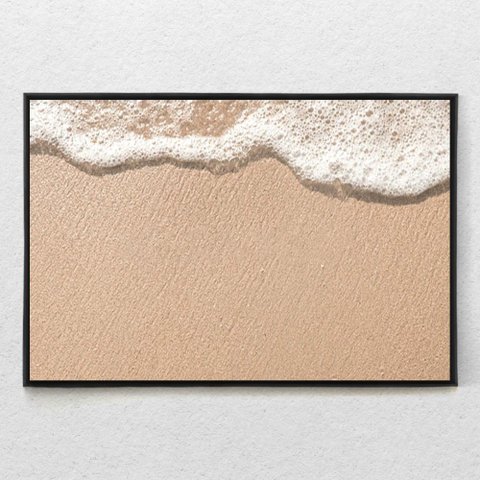 Quadro Decorativo Beira Mar Com Moldura e Sem Vidro 100X160