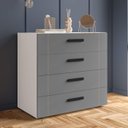Ver imagem 1 de Cômoda Organizadora 90cm com 4 Gavetas 240841 Linha Lisboa Politorno Móveis